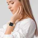 2 x Stainless Steel Band Compatible with Apple Watch Ultra 2/Ultra/Series 101 & SE/SE2, Adjustable Metal Strap for 38mm 40mm 41mm 42mm 44mm 45mm 49mm iWatch