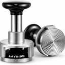 TriPress Espresso Tamper 58mm, Spring Loaded Coffee Tamper for 58mm Portafilter Baskets, 25lb Constant Pressure Self Leveling Tamper Tool, Zero-Residue Threaded Base