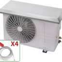 Mini Split Cover for Outside Unit, Heat Pump Outdoor Covers, Stainless Steel Minisplit Condenser Shield AC Units Compressor Air Conditioner Cover for Snow Rain Ice UV Weather Protection (39×16IN)
