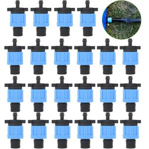 Bandelt 60Pcs 5/8" Drip Tape Connectors 1/4" Barb, Drip Tape Fittings, Drip Irrigation Tubing Coupling, 1/4" Barb for 5/8" Drip Tape Irrigation System