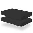 Biloban Crib Sheets Fitted, 2 Pack Crib Sheet Fits for Standard Crib Mattress, Neutral Toddler Bed Sheets for Baby Boys and Girl, Black, 52X 28