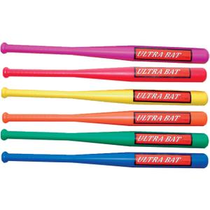 Champion Sports Ultra Bat Set - Assorted Colors - Hand-Eye Coordination - Durable Plastic Construction - Kids Backyard Plastic Baseball Bat - 30" Length - Set of 5
