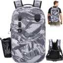 THKFISH IPX8 Waterproof Fishing Backpack with Rod Holder, Lightweight Fishing Sling Bag, Move Freely Fish Gifts for Men Camo-backpack