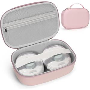 Breast Pumps Carrying Bag Compatible with Most of Wearable Breast Pumps, Hard Shell Wearable Breast Pump Bag with Waterproof Removable Tray, Breast Pump Storage Bag (Compact Size)