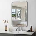 Delma Bathroom Vanity Mirror, Black Framed Bathroom Mirror for Over Sink, High-Definition Bathroom Mirror, Versatile Bathroom Vanity Mirror, Hangs Horizontally or Vertically(30x20, Silver)