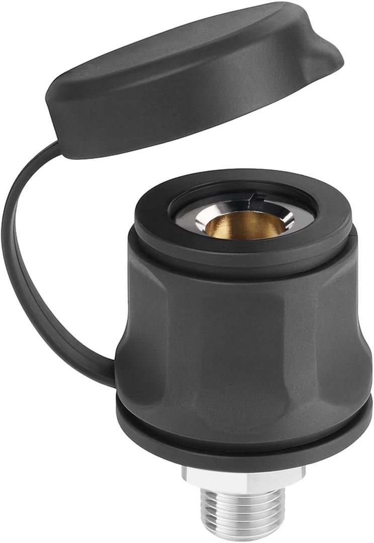 740112 Air Compressor Hose Adapter With Dust Cap Replacement A/R/B Air Compressor Hose Coupling A/RB Universal On Board Systems GaugeAir Chuck Air Tank Secure Air Tool Connections Adapter- NPT Std