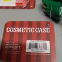 2 x clear vinyl cosmetic pouch with green trim