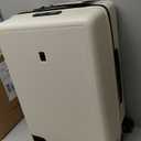 LEVEL8 Carry on Suitcase for Women Men, Carry-on Luggage Airline Approved, Travel Bag with Spinner Wheels, Lightweight Luminous Textured Hard Shell, Tsa Lock, 20 Inch, Cream White