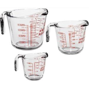 Anchor Hocking Glass Measuring Cups, 3 Piece Set 