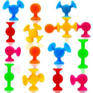 Suction Cup Toys Bath Toys - 12 Pcs Sensory Suction Bath Toy for Toddler Kids, No Hole Bath Suction Toy, Textured Fidget Toys for Travel