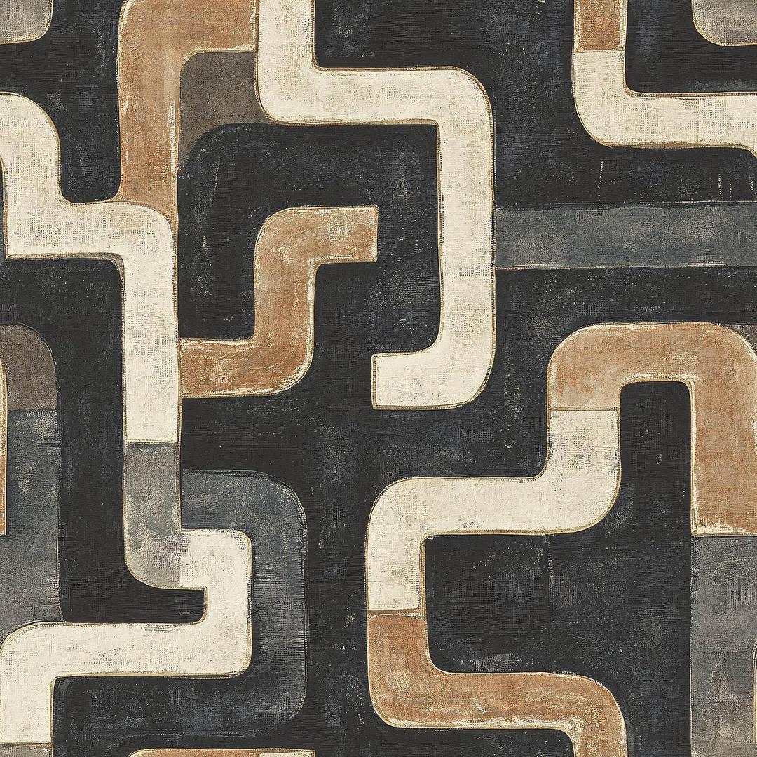Geometric Peel and Stick Wallpaper Mid Century Modern Wallpaper Self Adhesive Vinyl Wall Paper for DIY Home Decor 17.7in x 118in