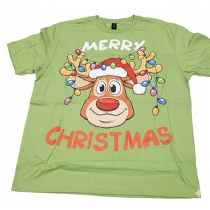 Merry Christmas Lights Red Santa Hat Xmas Family Men Women T-Shirt, XL