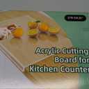 Acrylic Cutting Board with Counter Lip | 60% Thicker & Durable | BPA-Free & Food-Safe Kitchen Tool | Perfect for Protecting Countertops | Versatile & Easy to Clean | Ideal for Home & Professional Use (17"L x 13.4"W, Black)