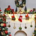 Aneco 36 Pcs Velvet Christmas Ornaments Bulk, 3 Sizes Flocked Christmas Tree Ball, Plastic Xmas Decorative Hanging Ornaments with 36 Ribbons for Xmas Holiday Wreath Tree Decor (Green, Beige, Brown)