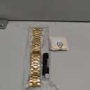 MioHHR Solid Stainless Steel Band Compatible with Apple Watch 46mm (Series 11 10), Metal Strap with Soft TPU Case for iWatch Series 11/10 46mm Women and Men, Gold