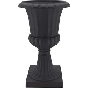 2-Pack Deluxe Pedestal Plastic Urn - 16x27 - Black