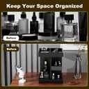 Cologne Organizer for Men, 360 Makeup Rotating Organizer, Organizador de Perfumes, Estante para Perfumes, Gifts for Men, Countertop Vanity and Bathroom, Bedroom Essentials, Mens Gifts (Black)