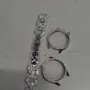 Mesime Bling Bands Compatible with Samsung Galaxy Watch 8/7 40mm 44mm, 20mm Stylish Replacement Strap Galaxy Watch 8/7 Band with Rhinestone Protective Case for Women (Silver)