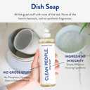 THE CLEAN PEOPLE Liquid Dish Soap - Clean, Simple Ingredients - Extra Scrubbing Power (Fragrance Free) 12 fl. oz (3 Pack)