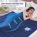 yescool King Size Weighted Blanket for Adults (20 lbs, 80 x 87, Blue) Cooling Heavy Blanket for Sleeping Perfect for 190-210 lbs, Breathable Blanket for Adults & Couple All Season, Machine Washable