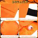 Sadnyy 3 Pcs Halloween Trick or Treat Bags Light up for Kids Pumpkin Candy Bucket LED Halloween Treating Baskets Reusable Goody Tote Bag for Party Favor Supplies(Orange)