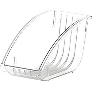 Kitchen Dish Storage Rack Desktop Organizer Cabinet Plastic Dinner Plate Pot Lid Rack Simple Pot Lid Dinner Plate Storage Rack (Transparent Color)