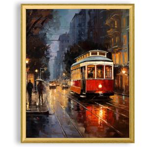 Art Shoppe Framed Print Wall Art, Vintage Wall Dcor for Living Room, Bedroom, Office, High-Resolution Image on Premium Art Paper, 3/4" Frame with Plexiglass Front, Ready to Hang, 17"x21"