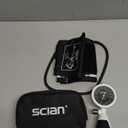 SCIAN Palm Style Aneroid Sphygmomanometer with European Cuff , Manual Blood Pressure Cuff with Carrying Bag for for Nurse Doctor Senior Adult, Black White