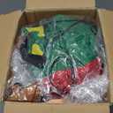 8.5 Ft Hanging Christmas Inflatable Outdoor Decoration, Blow Up Reindeer Pulling Santa Claus on Sleigh Built-in LED Light Christmas Roof Decorations Xmas Party Outside Indoor Balcony Tree Yard Garden