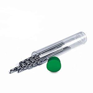Gyros Mini Twist Drill Bits Size #75 (.0210”/ .533mm) Includes 12 Precision Carbon Hand Micro Drill bits with Clear Storage Vial | Carbon Steel | For use with Pin Vise and Rotary Tools (45-11275)