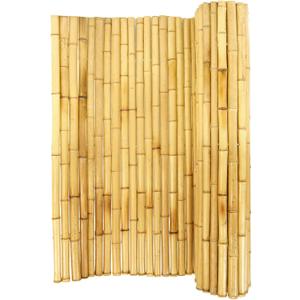 Backyard X-Scapes Natural Bamboo Fencing Decorative Rolled Fence Panel 1 in D x 4 ft H x 8 ft L