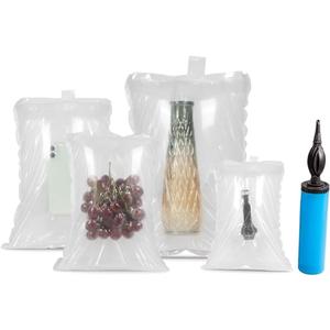 100 Pack with Hand Pump BZQZDAI 3.9x5.9inch Clear Plastic Inflatable Air Packaging Bags Air Bubble Bag Suspension Packaging Air Pillows Air Cushions Buffer Bags Void Fill Cushioning for Shipping
