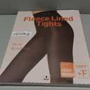 JIZ Translucent Fleece Lined Tights Women, Thermal Tights for Women Winter, Pantyhose Leggings, Warm Sheer Tights for Women Winter (Extra-Large, Black)