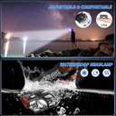 3Pack Headlamp Rechargeable, Super Bright Head Lamps LED Rechargeable, LED Headlight with Motion Sensor, Head Lights for Forehead with Red Light, Headlamps for Adults Kids Camping Essentials Running
