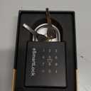 New Smart Padlock with Key, Heavy Duty Combination Padlock, RFID Pad Lock with Codes Bluetooth APP Access, Outdoor Waterproof Electronic Key Lock for Gate Fence Shed Locker Garage Garden , 2.5 x 1.1 x 4.6 inches