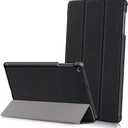 Leather Tablet Cover for Protective Case Precise Cutouts and Easy Access Black