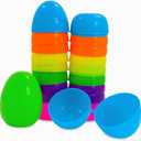 12 Pack Large Easter Eggs – 3.74'' Bright Plastic Fillable Eggs for Easter Egg Hunt, Party Favors, Surprise Gifts