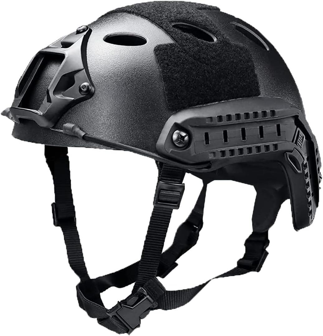 Airsoft Tactical Military Paintball Helmet - Bump Army Helmet for Kids Men & Women - Swat Sniper Combat Pilot Climbing Forestry Caving PJ Type Fast Helmet, One Size