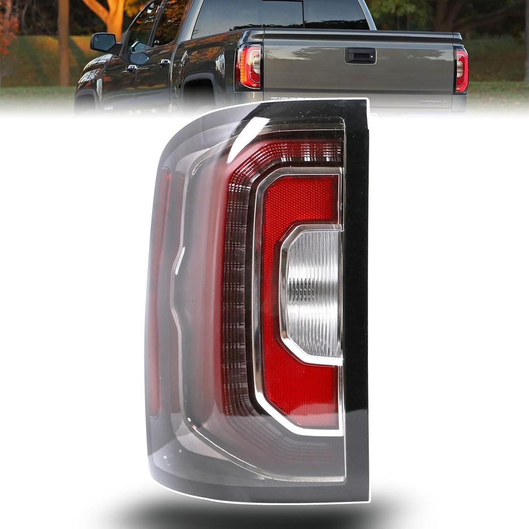 Tail Lights Assembly Compatible With 2016 2017 2018 GMC Sierra 1500 Denali Left Driver Side LED Lens Rear brake Tail Lights # 84365930 84233587 GM2800295