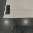 TEMI Long Computer Desk Folding Table - No Assembly, Compact 55.1" Foldable Desk with Power Outlets & USB Charging Port, Portable Lagre Office Desk, Ideal Large Study Table for Narrow Spaces, White Ash