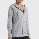 Hanes Women's Slub Jersey Full Zip Hoodie, Size XL