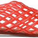 Red Jelly Mesh Ballet Flats for Women Adult Clear Hollow Jelly Sandals Beach Ballerina Jellies Shoes Size 8