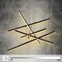 Artop Dimmable Modern Chandelier LED 6 Lights Linear Pendant Light Adjustable Height Chandelier Light Fixture for Kitchen Island Dinning Room Living Room Office Restaurant Black