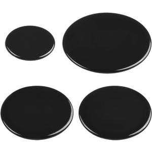 4Pcs Cooker Hob Gas Burner Cap, Cooker Hat Set Fit for SABAF, Gas Burner Cap Set, Oven Gas Hob Burner Crown Flame Cap Cover, Stove Handles Lid Kit(Flat)