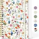 Lined Spiral Notebook Journal for Work, 300 Pages Thick B5 (7.1"x10") College Ruled Journal for Women & Writing, Hardcover Notebook for Note Taking, Perfect for Office Home School Supplies, Floral