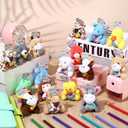 36 Pcs Welcome Back to School Gifts for Students Mini Stuffed Plush Animal Keychains Bulk First Day of School Plush for Classroom Goodie Bag Fillers Party Supplies