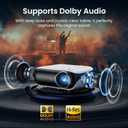 HAPPRUN Native 1080P Projector, Bluetooth Home Theater Movie Projector with Built-in Speaker, Compatible with Smartphone, HDMI, Fire Stick, PS5, Indoor & Outdoor Use -With Google TV System