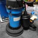 FOTING 3/4HP Submersible Sump Pump,4500 GPH Cast Iron Sewage/Effluent Pump,Automatic Tethered Float Switch,Septic Pump for Basement,Septic Tank,Basin,Sewage Well,1-1/2" NPT Discharge, Dark Blue
