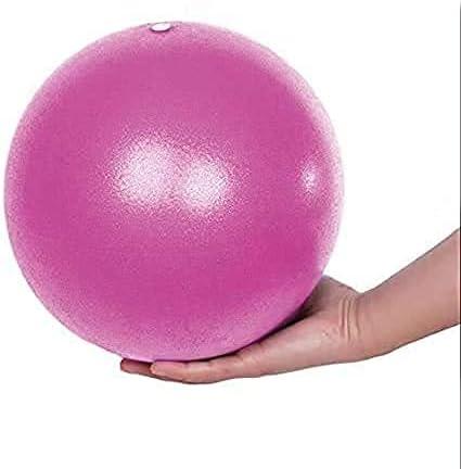 Fsadwnn Small Pilates Exercise Ball - 9 Inch Core Training Ball with Pump, Barre & Yoga Workout (Pink)