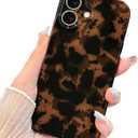 Anuck for iPhone 17 Case Tortoise Shell Phone Case, Cute Chic Amber Leopard Cheetah Print Aesthetic Design Full Camera Protection, Soft TPU Slim Shockproof Cover 6.3" for Women Girls Men-Tortoise